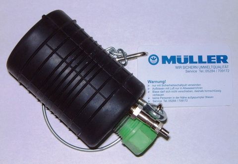 MU-Absperrblasen für Rohrdurchmesser ab DN 50 mm mit Rohrdurchgang